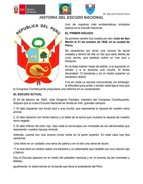 Significado Del Escudo Nacional Del Perú Pdf