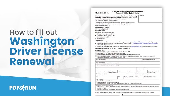 Washington Drivers License Renewal Online