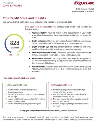 Equifax Credit Report