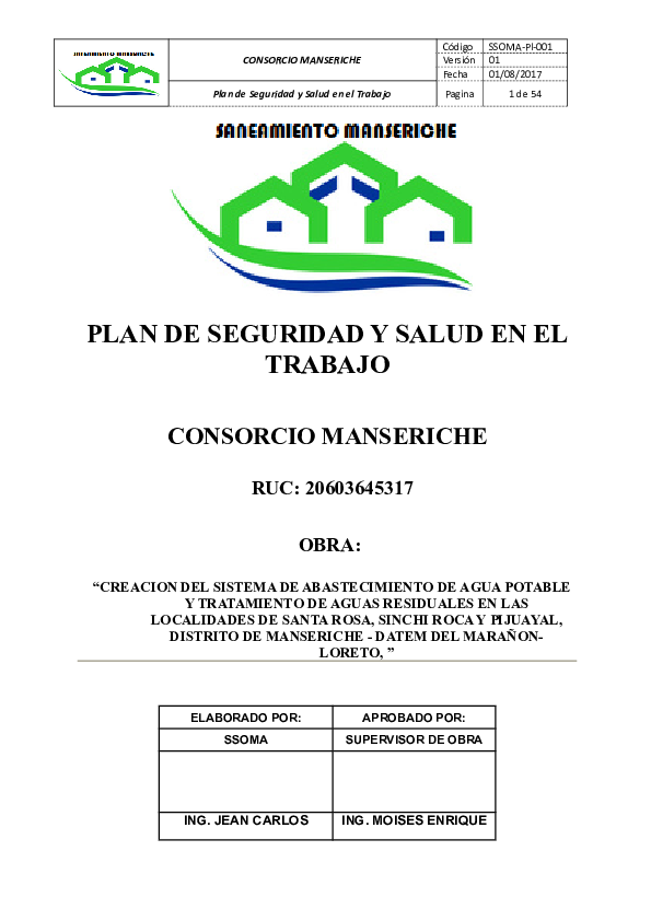 Plan De Seguridad Y Salud En El Trabajo Word