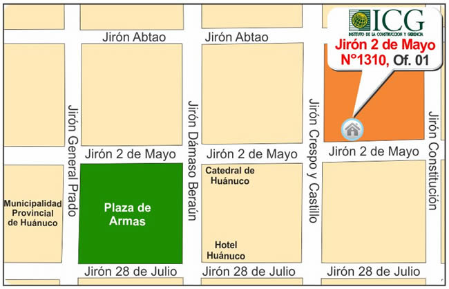 Plaza De Armas De Huánuco Map