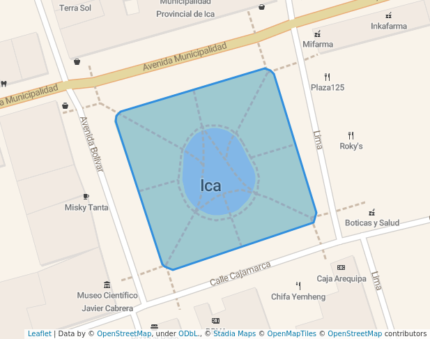 Plaza De Armas De Ica Ica Map