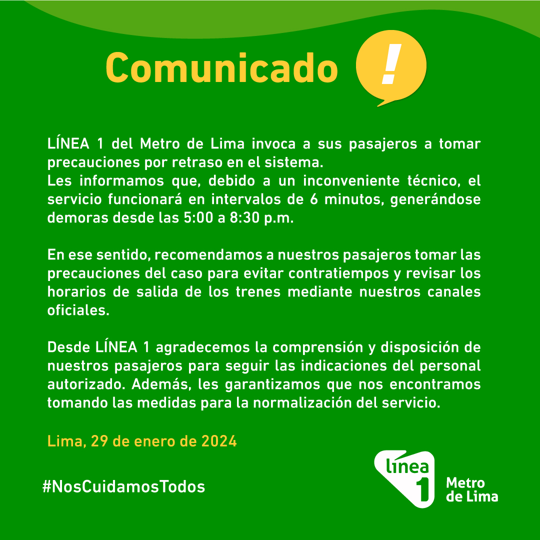 Problemas En La Línea 1 Del Metro El Día De Hoy