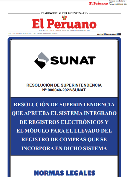 Resoluciones De Superintendencia Sunat 2022
